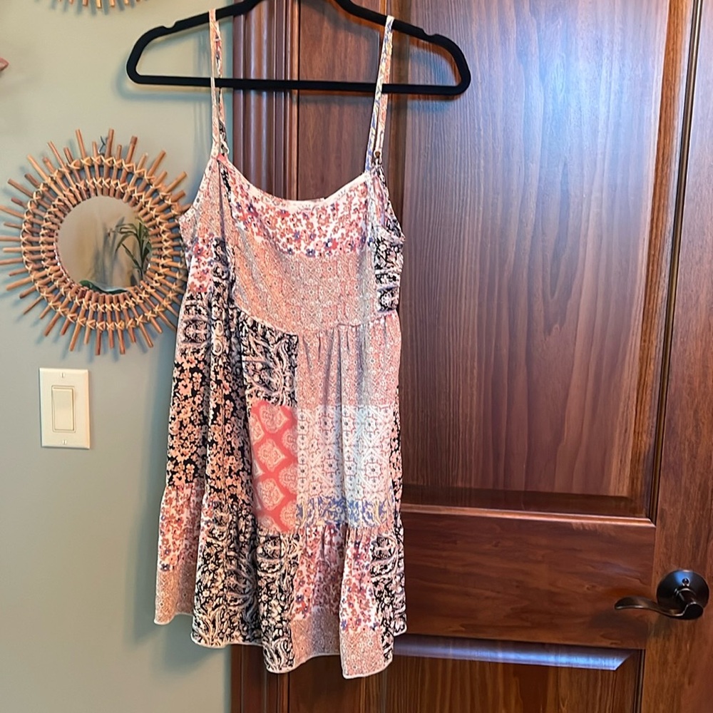 Altar’d State Out to Brunch Patchwork Dress Xsmall